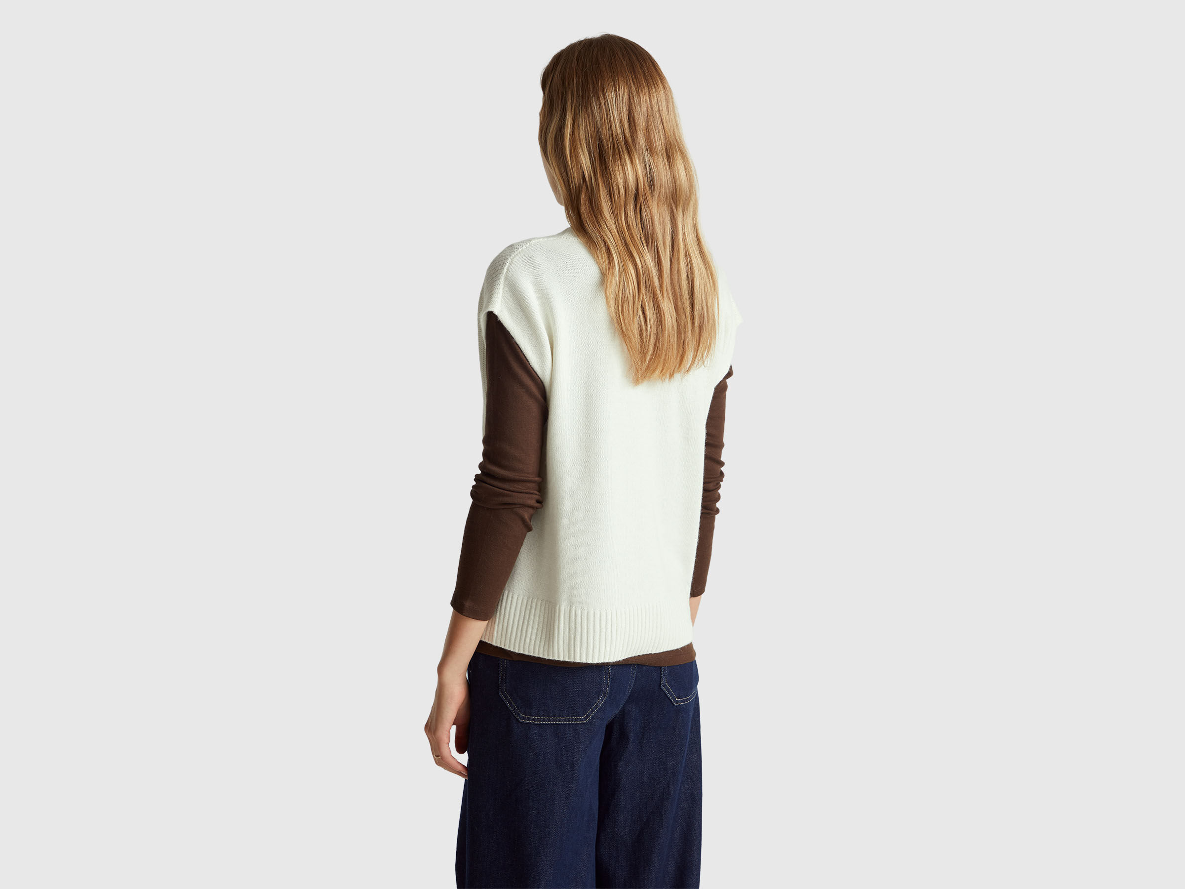 S/L V NECK SWEATER Women image number 2